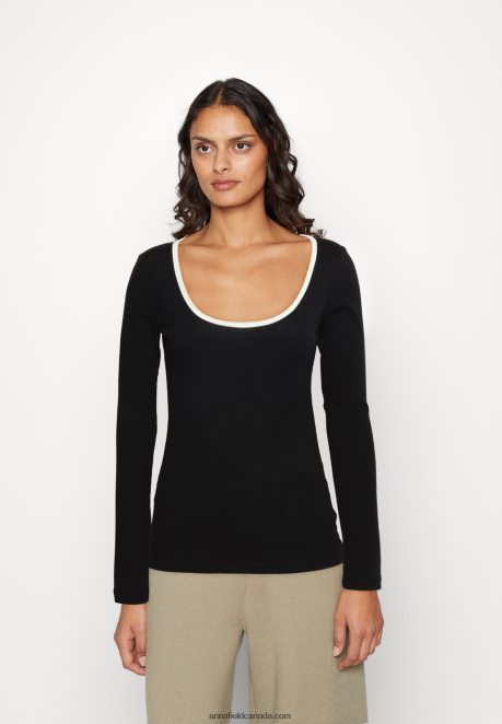 Anna Field Women Long Sleeved Top Black H42J4Z520