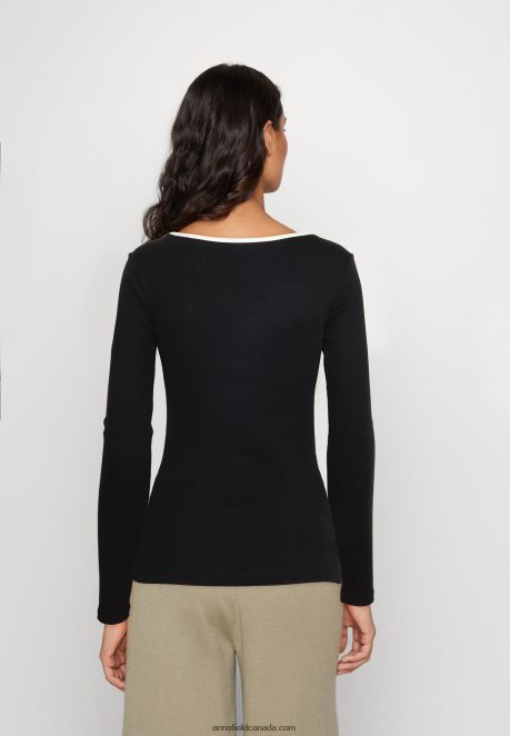 Anna Field Women Long Sleeved Top Black H42J4Z520