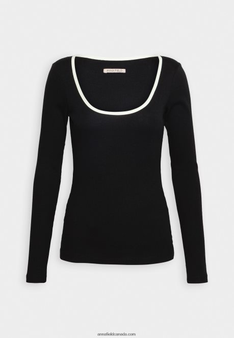 Anna Field Women Long Sleeved Top Black H42J4Z520