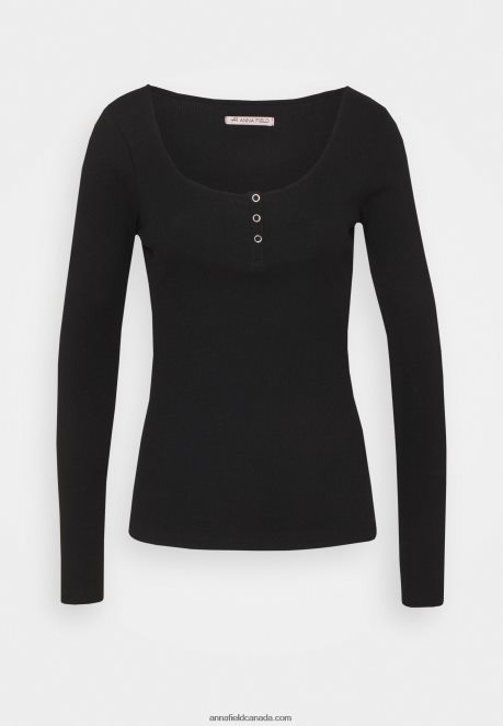 Anna Field Women Long Sleeved Top Black H42J4Z533