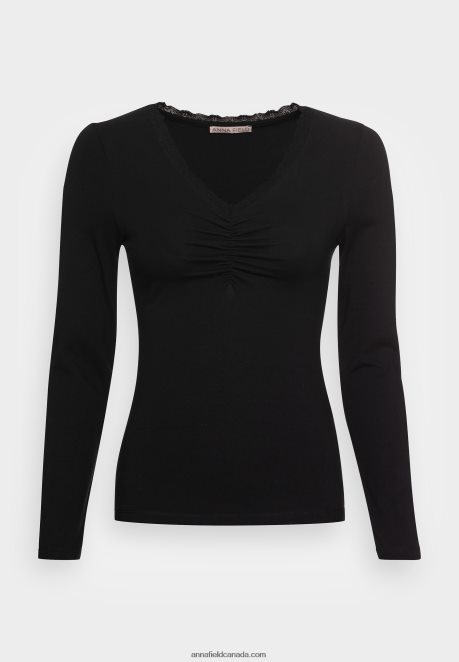Anna Field Women Long Sleeved Top Black H42J4Z557