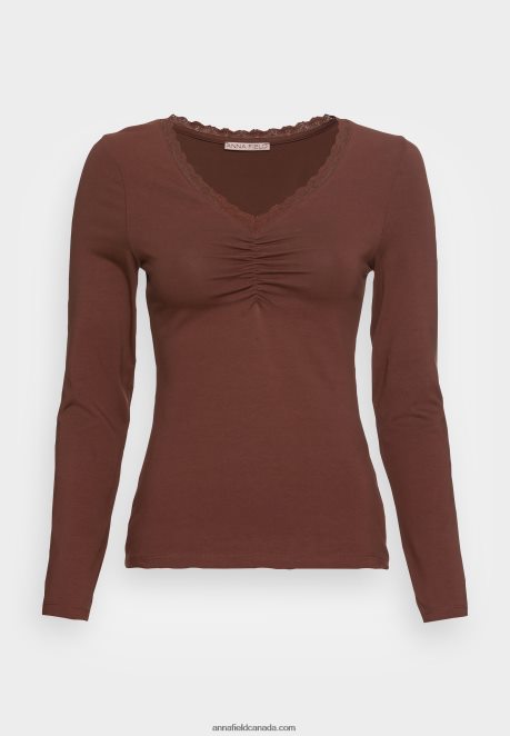 Anna Field Women Long Sleeved Top Brown H42J4Z565