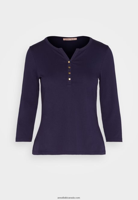Anna Field Women Long Sleeved Top Dark Blue H42J4Z523