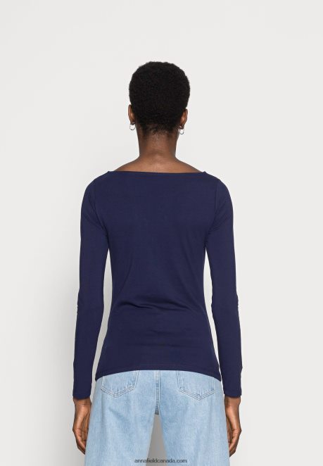 Anna Field Women Long Sleeved Top Dark Blue H42J4Z570