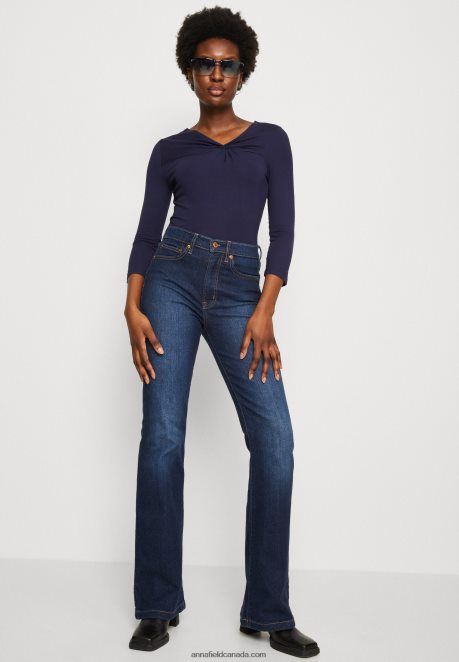 Anna Field Women Long Sleeved Top Dark Blue H42J4Z574
