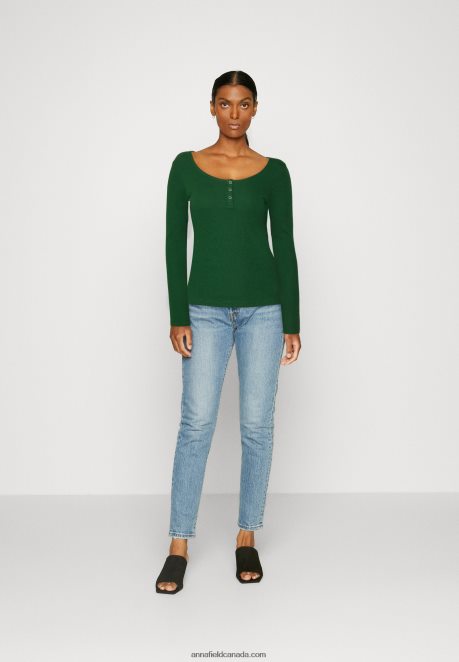 Anna Field Women Long Sleeved Top Dark Green H42J4Z538