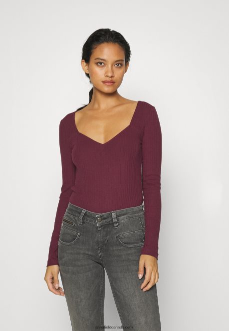 Anna Field Women Long Sleeved Top Dark Red H42J4Z530
