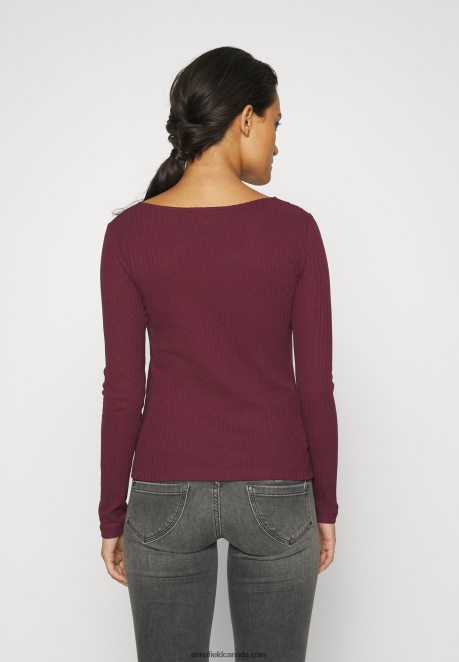 Anna Field Women Long Sleeved Top Dark Red H42J4Z530