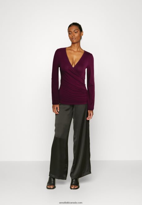Anna Field Women Long Sleeved Top Dark Red H42J4Z535