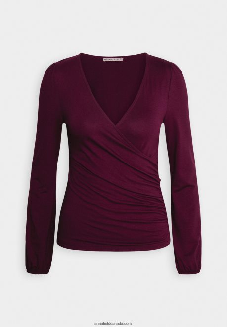 Anna Field Women Long Sleeved Top Dark Red H42J4Z535