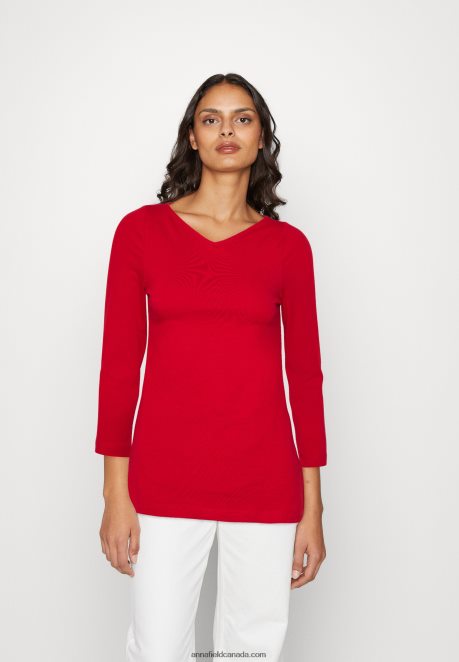 Anna Field Women Long Sleeved Top Dark Red H42J4Z555