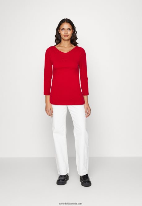 Anna Field Women Long Sleeved Top Dark Red H42J4Z555