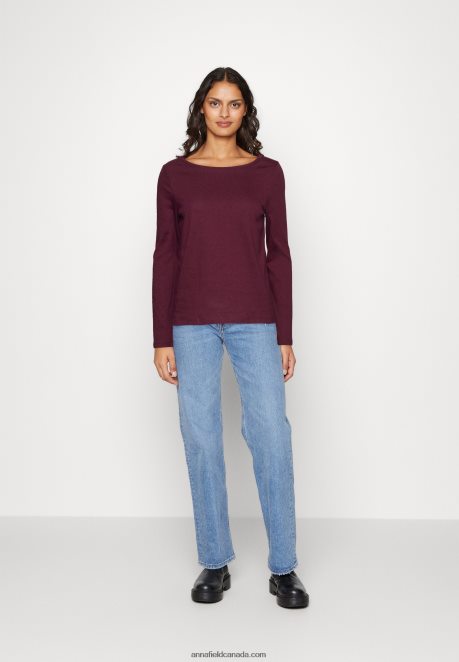 Anna Field Women Long Sleeved Top Dark Red H42J4Z567