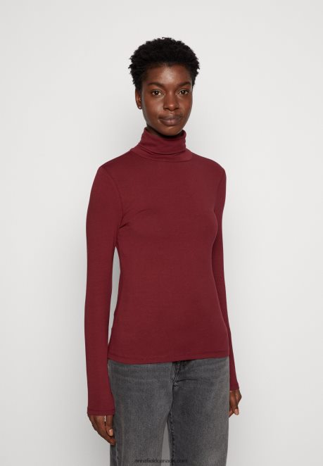 Anna Field Women Long Sleeved Top Dark Red H42J4Z582