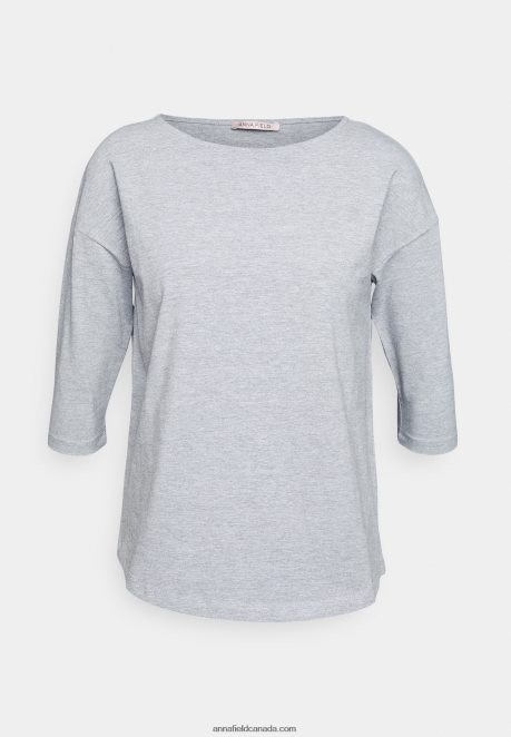 Anna Field Women Long Sleeved Top Mottled Grey H42J4Z544