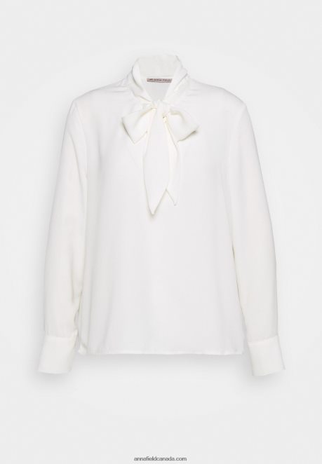 Anna Field Women Long Sleeved Top Off-White H42J4Z521