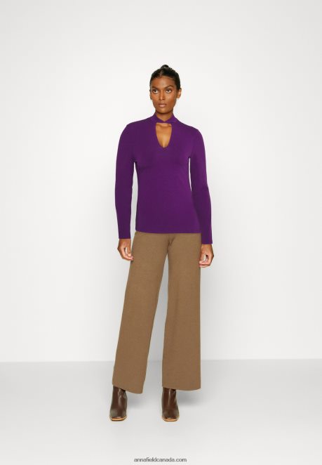 Anna Field Women Long Sleeved Top Purple H42J4Z569
