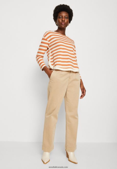 Anna Field Women Long Sleeved Top White/Apricot H42J4Z558