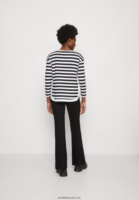 Anna Field Women Long Sleeved Top White/Black H42J4Z585
