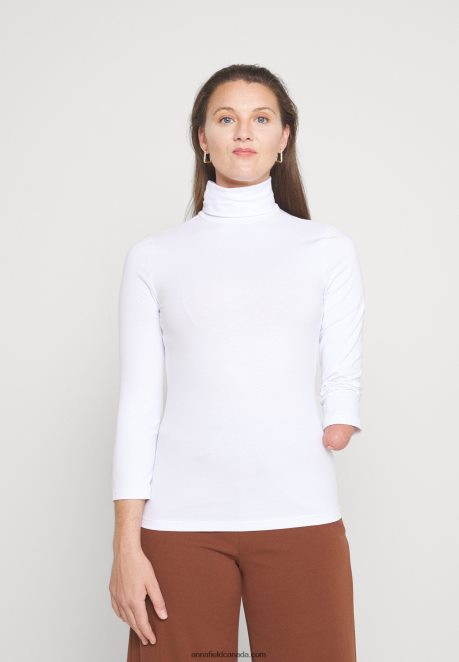 Anna Field Women Long Sleeved Top White H42J4Z560