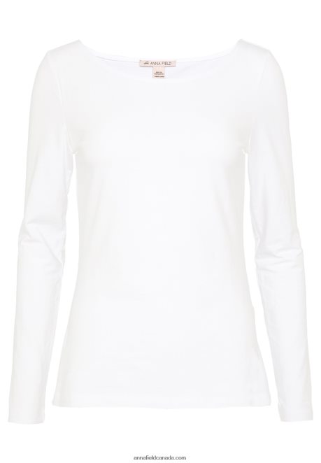 Anna Field Women Long Sleeved Top White H42J4Z571