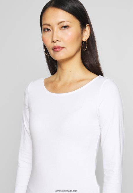 Anna Field Women Long Sleeved Top White H42J4Z571