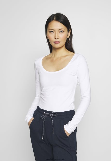 Anna Field Women Long Sleeved Top White H42J4Z581