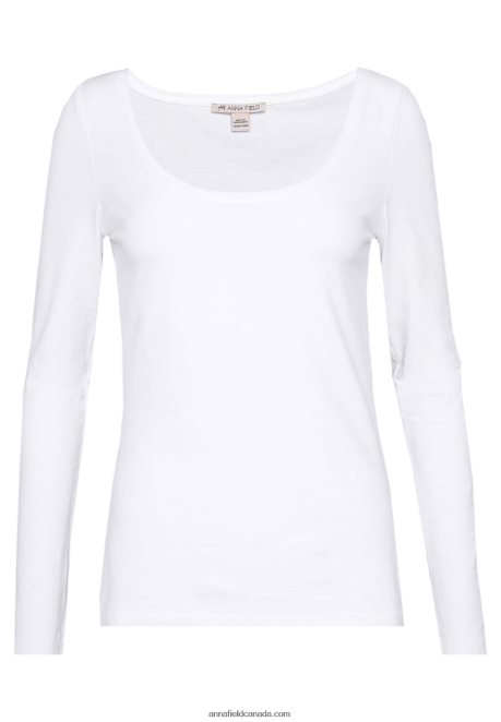 Anna Field Women Long Sleeved Top White H42J4Z581