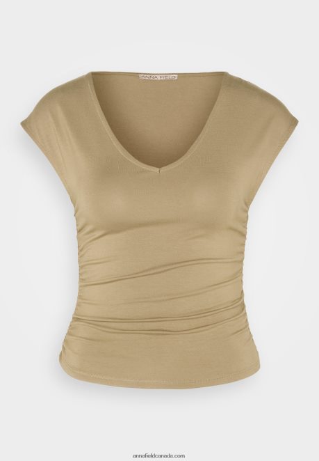 Anna Field Women Print T-Shirt Beige H42J4Z309