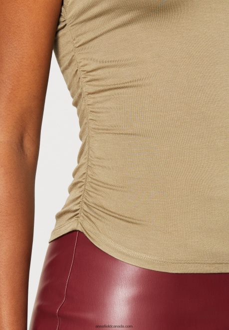 Anna Field Women Print T-Shirt Beige H42J4Z309
