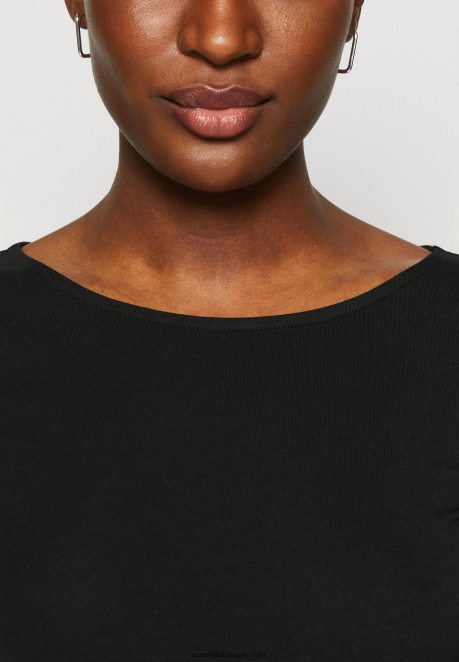 Anna Field Women Print T-Shirt Black/Black H42J4Z366