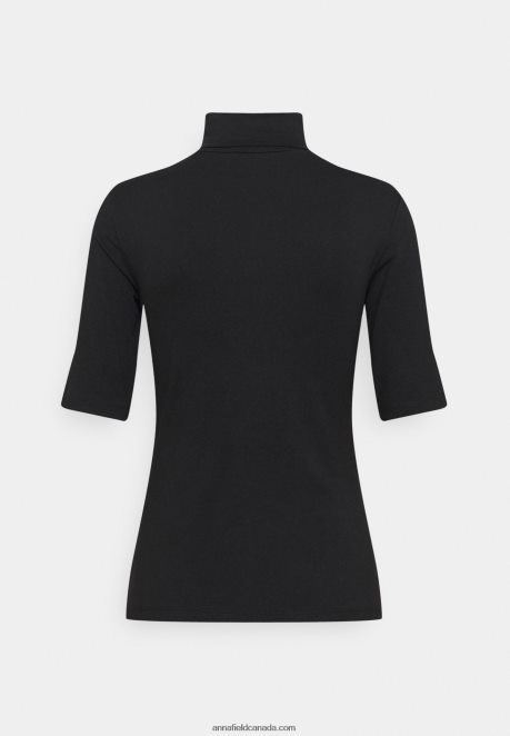 Anna Field Women Print T-Shirt Black H42J4Z251