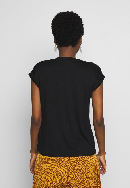 Anna Field Women Print T-Shirt Black H42J4Z274