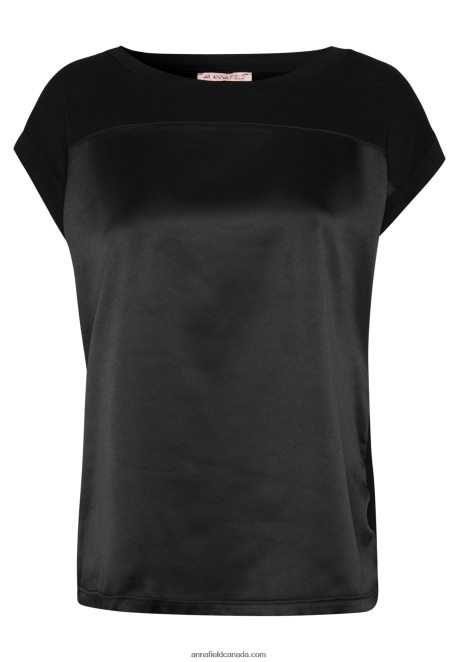 Anna Field Women Print T-Shirt Black H42J4Z274