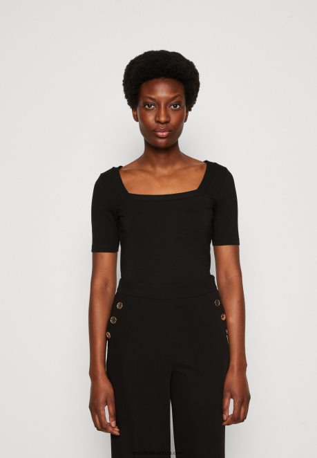 Anna Field Women Print T-Shirt Black H42J4Z375