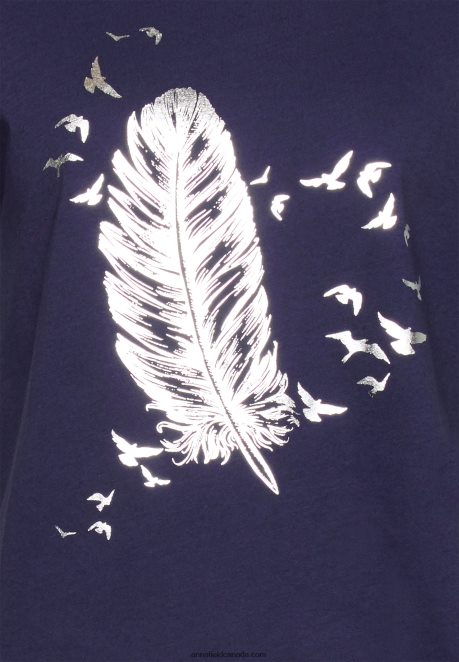 Anna Field Women Print T-Shirt Blue H42J4Z319