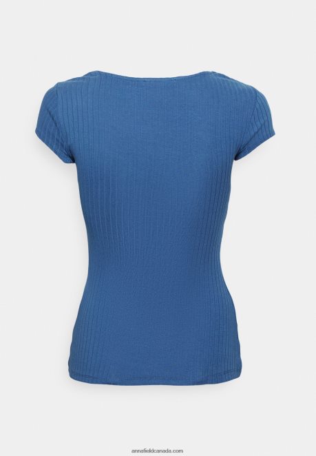 Anna Field Women Print T-Shirt Dark Blue H42J4Z275