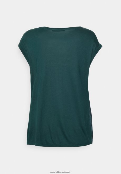 Anna Field Women Print T-Shirt Dark Green H42J4Z241