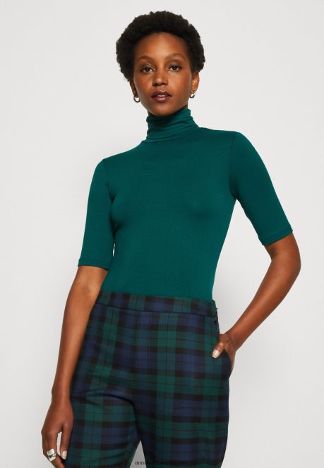 Anna Field Women Print T-Shirt Dark Green H42J4Z286