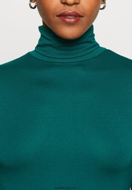 Anna Field Women Print T-Shirt Dark Green H42J4Z286