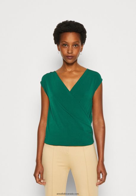 Anna Field Women Print T-Shirt Green H42J4Z294