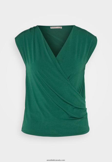 Anna Field Women Print T-Shirt Green H42J4Z294