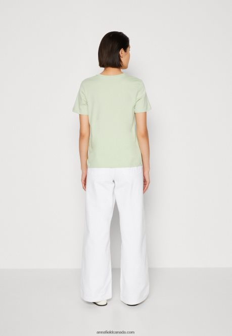 Anna Field Women Print T-Shirt Green H42J4Z373