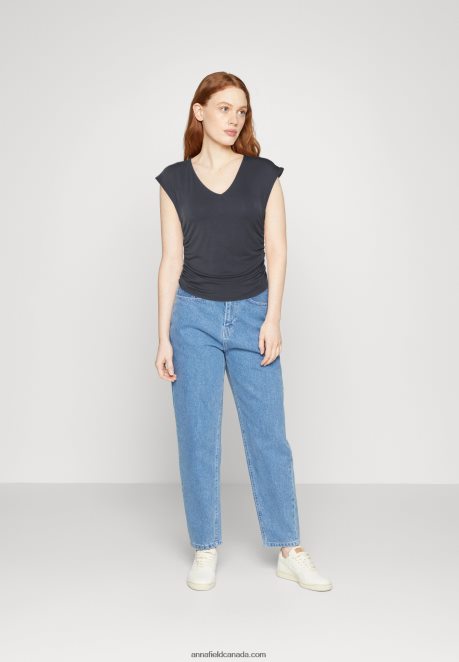 Anna Field Women Print T-Shirt Grey H42J4Z351