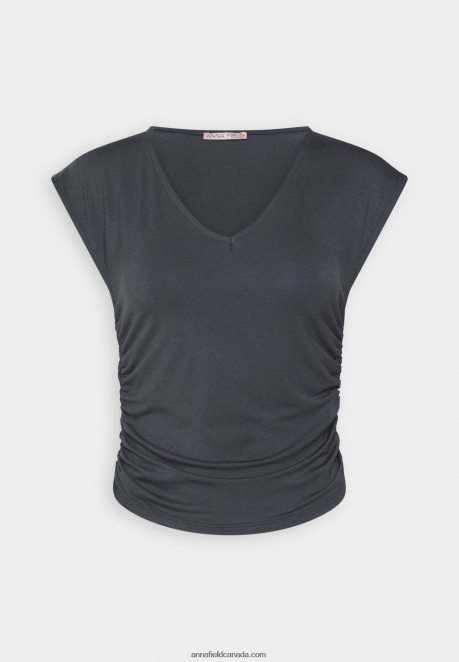 Anna Field Women Print T-Shirt Grey H42J4Z351