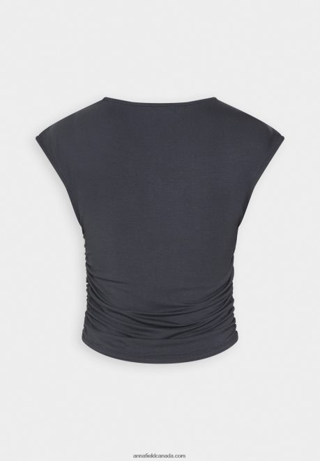 Anna Field Women Print T-Shirt Grey H42J4Z351