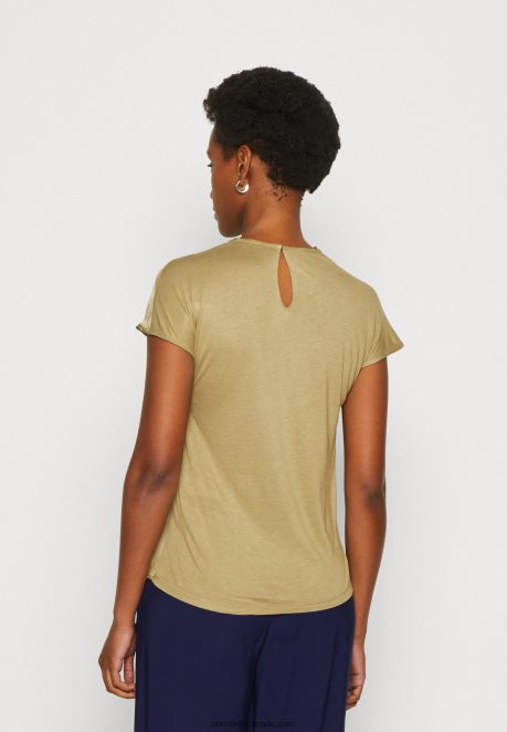Anna Field Women Print T-Shirt Khaki H42J4Z285