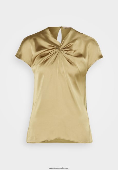 Anna Field Women Print T-Shirt Khaki H42J4Z285