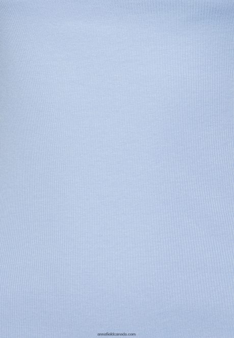 Anna Field Women Print T-Shirt Light Blue H42J4Z278