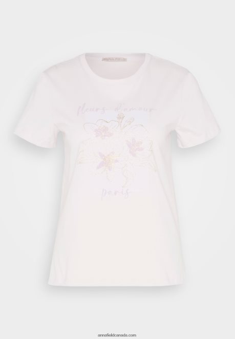 Anna Field Women Print T-Shirt Lilac H42J4Z345